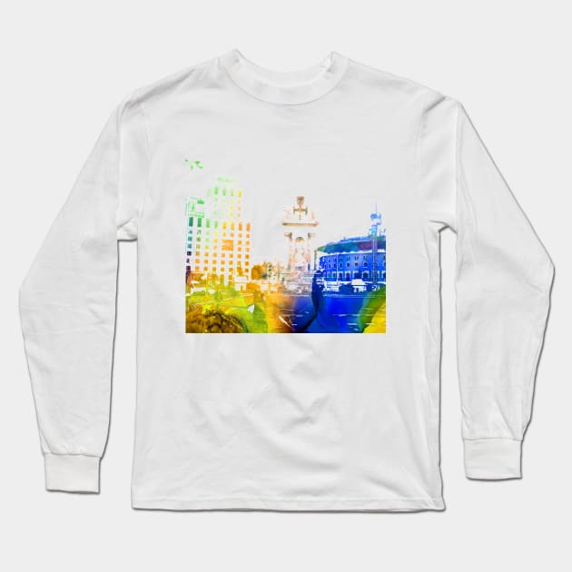 Barcelona Catalonya Square Long Sleeve T-Shirt by big_owl